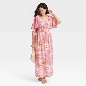 Knox Rose Surplice Maxi Dress Multicolor Pink Medium